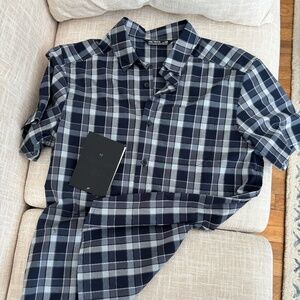 Men's Arcteryx Blue Plaid Shirt, NWT